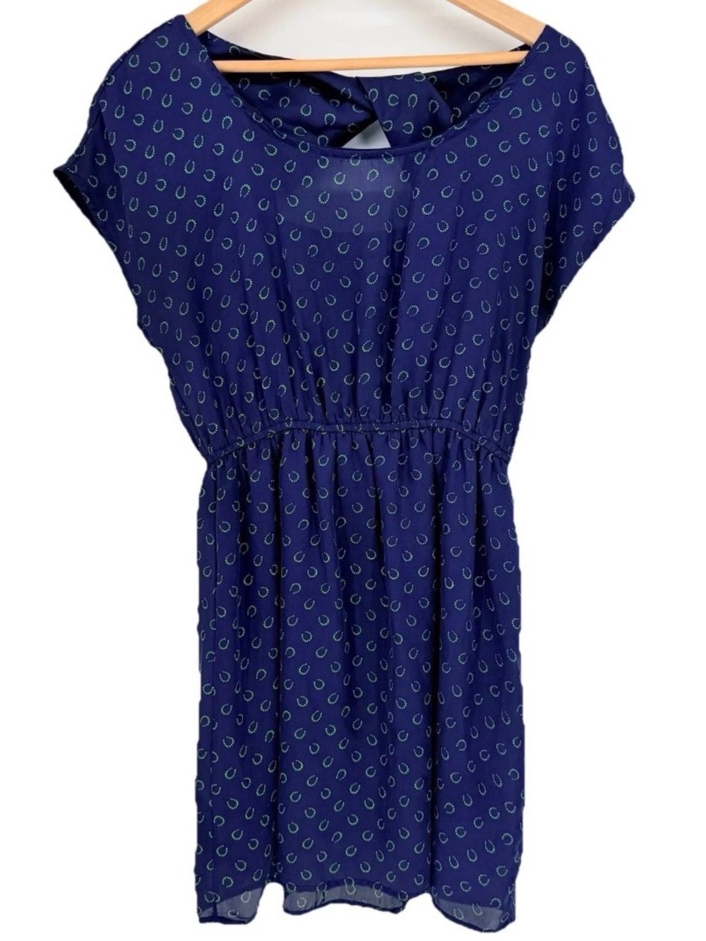 Maude Horseshoe Mini Dress Retro Mod Medium Year Of The Horse Equestrian Races